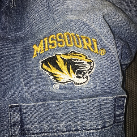 Super Soft Denim MIZZOU Button Down Shirt - Picture 3 of 8